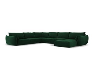 Panoraam vasakpoolne nurgadiivan velvet sofa Vanda, 8 istekohta, pudeliroheline v. цена и информация | Угловые диваны | kaup24.ee