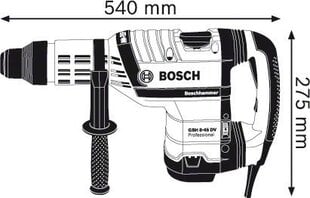 Proffesionaalne perforaator koos SDS Max lisamisega Bosch GBH 8-45 DV 0611265000 hind ja info | Lööktrellid | kaup24.ee