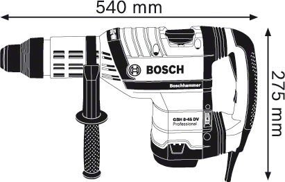 Proffesionaalne perforaator koos SDS Max lisamisega Bosch GBH 8-45 DV 0611265000 цена и информация | Lööktrellid | kaup24.ee