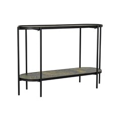 Konsoollaud DKD Home Decor Must Metall MDF Roheline Troopiline (120 x 41 x 80 cm) цена и информация | Столы-консоли | kaup24.ee