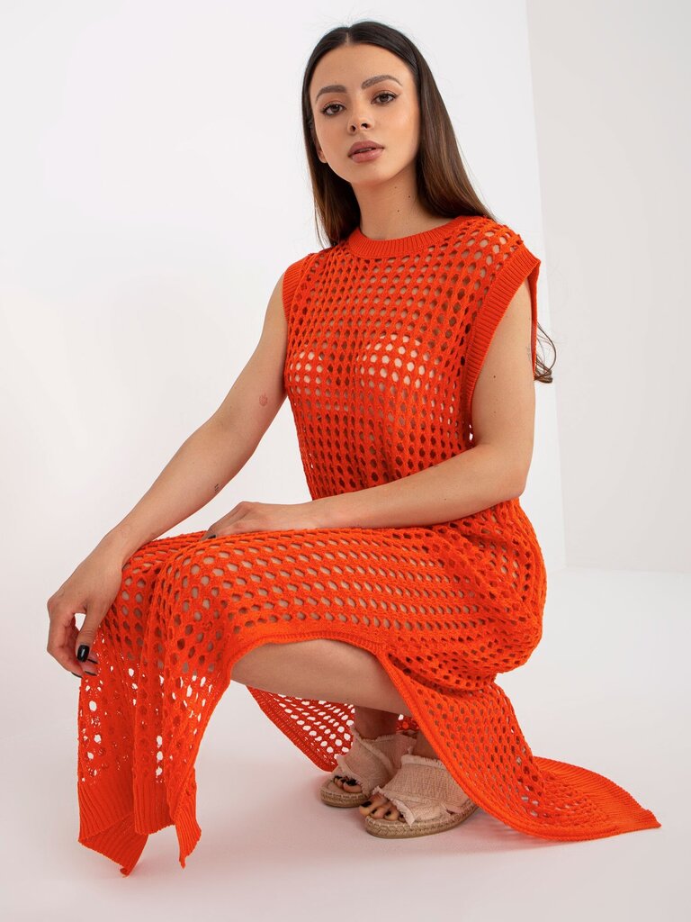 Naiste kootud kleit, oranž цена и информация | Kleidid | kaup24.ee