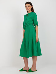 Женское зеленое платье с оборкой 2016103403271 цена и информация | Платья | kaup24.ee