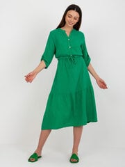 Женское зеленое платье с оборкой 2016103403271 цена и информация | Платье | kaup24.ee