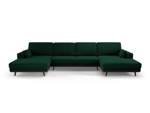 Панорамный velvet диван Hebe, 6 мест, бутылочно-зеленый цвет цена и информация | Угловые диваны | kaup24.ee