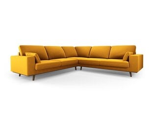 Симметричный velvet диван Hebe, 5 мест, желтый (горчичный) цена и информация | Угловые диваны | kaup24.ee