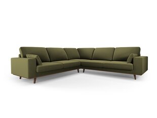 Симметричный velvet диван Hebe, 5 мест, зеленый цена и информация | Угловые диваны | kaup24.ee