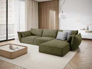 Правый угловой диван Vanda, 4 места, зеленый цена и информация | Угловые диваны | kaup24.ee