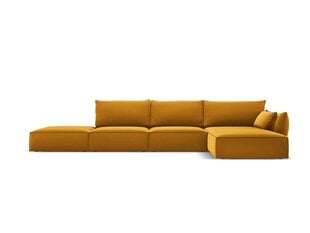 Правый угловой velvet диван Vanda, 5 места, желтый (горчичный) цвет цена и информация | Угловые диваны | kaup24.ee