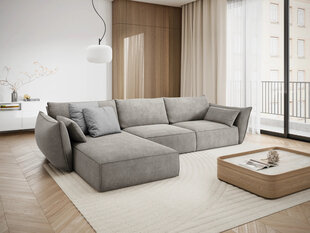 Левый угловой диван Vanda, 4 места, светло-серый цвет цена и информация | Угловые диваны | kaup24.ee