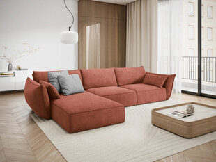 Левый угловой диван Vanda, 4 места, красный цвет цена и информация | Угловые диваны | kaup24.ee