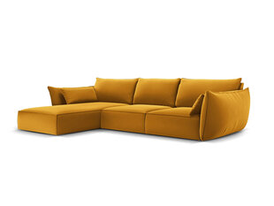 Левый угловой velvet диван Vanda, 4 места, желтый цвет цена и информация | Угловые диваны | kaup24.ee