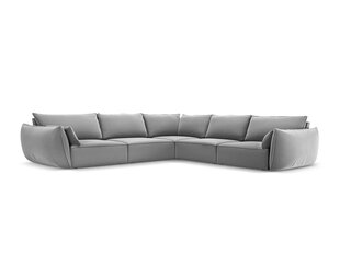 Симметричный угловой velvet диван Vanda, 7 мест, серый цвет цена и информация | Угловые диваны | kaup24.ee