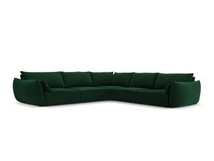 Симметричный угловой velvet диван Vanda, 7 мест, зеленый цвет цена и информация | Угловые диваны | kaup24.ee