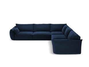 Sümmeetriline nurgadiivan velvet sofa Venus, 7 istekohta, tumesinine hind ja info | Nurgadiivanid ja nurgadiivanvoodid | kaup24.ee