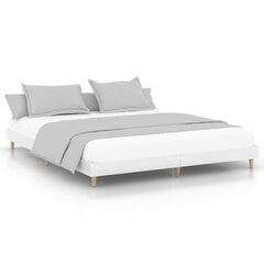 vidaXL voodiraam, kõrgläikega valge, 160 x 200 cm, tehispuit цена и информация | Кровати | kaup24.ee