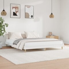 vidaXL voodiraam, kõrgläikega valge, 160 x 200 cm, tehispuit цена и информация | Кровати | kaup24.ee