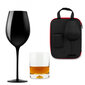 Veini- ja viskiklaas koos ümbrisega paarile, must hind ja info | Muud kingitused | kaup24.ee