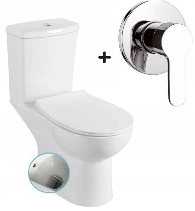 Kompaktne WC Kairo bideega ja WC iste + bideesegisti Daniel hind ja info | WС-potid | kaup24.ee