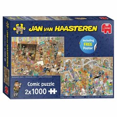 Pusle Inimesed muuseumis Jumbo Jan Van Haasteren, 2 x 1000 -osaline hind ja info | Pusled | kaup24.ee