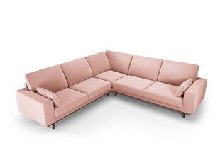 Симметричный velvet диван Hebe, 5 мест, розовый цена и информация | Угловые диваны | kaup24.ee