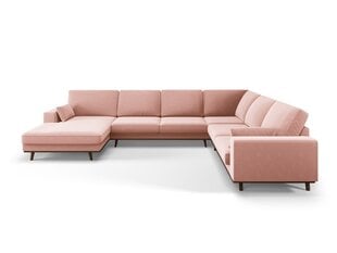 Панорамный правый угловой velvet диван Hebe, 6 мест, розовый цвет цена и информация | Угловые диваны | kaup24.ee