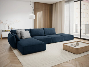 Левый угловой диван Vanda, 5 мест, синий цена и информация | Угловые диваны | kaup24.ee