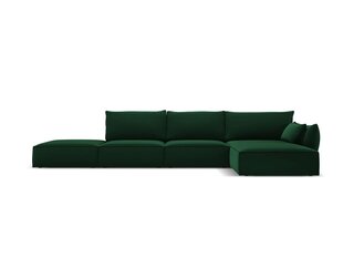 Правый угловой velvet диван Vanda, 5 мест, зеленая бутылка цена и информация | Угловые диваны | kaup24.ee