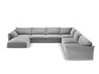 Panoraam parempoolne nurgadiivan velvet sofa Vanda, 8 istekohta, hall hind ja info | Nurgadiivanid ja nurgadiivanvoodid | kaup24.ee
