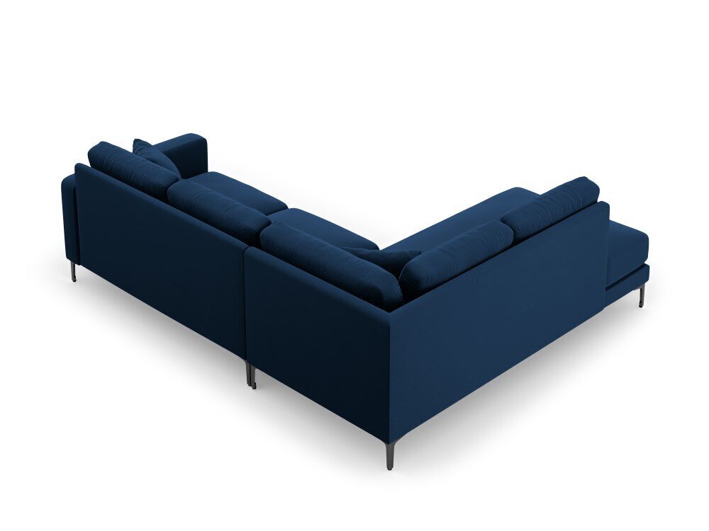 Vasakpoolne nurgadiivan velvet sofa Venus, 5 istekohta, tumesinine hind ja info | Nurgadiivanid ja nurgadiivanvoodid | kaup24.ee