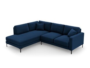 Vasakpoolne nurgadiivan velvet sofa Venus, 5 istekohta, tumesinine цена и информация | Угловые диваны | kaup24.ee