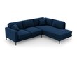 Parempoolne nurgadiivan velvet sofa Venus, 5 istekohta, tumesinine hind ja info | Nurgadiivanid ja nurgadiivanvoodid | kaup24.ee