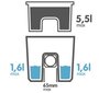 Rõdu lillepott piirdele automaatse kastmisega Berberis 30x26 cm hind ja info | Dekoratiivsed lillepotid | kaup24.ee