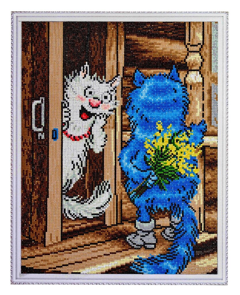 Teemantmosaiik TM Värvikas, mõõdud 40x50 cm "Cats - Pleasant Surprise" LG270e цена и информация | Teemantmaalid, teemanttikandid | kaup24.ee