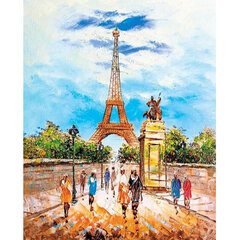 Teemantmosaiik TM Värvikas, mõõdud 40x50 cm "Eiffel Tower" LG281e цена и информация | Алмазная мозаика | kaup24.ee