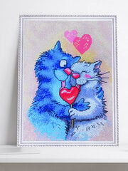 Teemantmosaiik TM Värvikas, mõõdud 40x50 cm "Cats - Sharing happiness" LG271e цена и информация | Алмазная мозаика | kaup24.ee