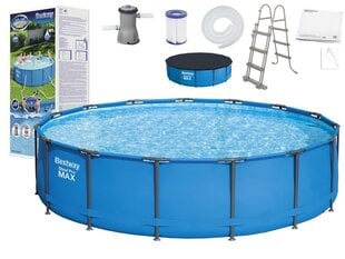 Складной бассейн с фильтром Bestway Steel Pro Max 427x107 см цена и информация | Бассейны | kaup24.ee