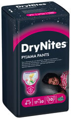 Huggies Drynites mähkmed 4-7m, tüdrukud (17-30 kg) 10tc, 3 pakendit цена и информация | Пеленки | kaup24.ee