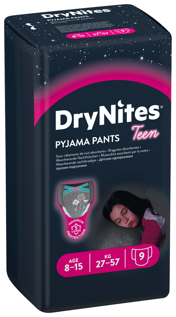 Mähkmed Huggies DryNites Girls (27-57kg), 3 x 9 tk цена и информация | Mähkmed | kaup24.ee