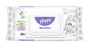 Bella Happy Wet Wipes чувствительные, 56 %, 6 упаковочный комплект цена и информация | Влажные салфетки | kaup24.ee