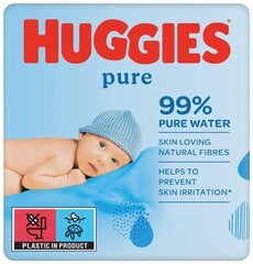 Huggies märjad salvrätikud puhas 168 tk., 4 pakendit hind ja info | Niisked salvrätikud | kaup24.ee