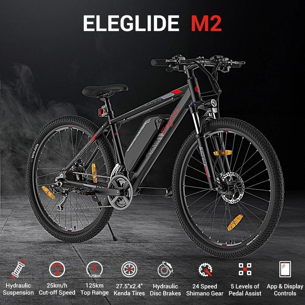 Elektrijalgratas Eleglide M2, 27,5", must, 250W, 15Ah hind ja info | Elektrirattad | kaup24.ee