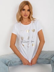 Женская белая футболка с принтом 2016103404155 цена и информация | Женские футболки | kaup24.ee