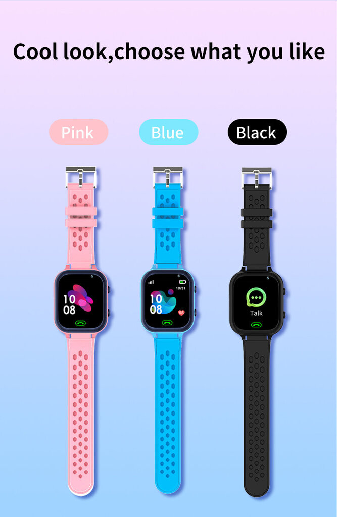 Happyjoe Qudro Blue nutikell lastele koos kõnefunktsiooni, asukoha jälgimise, kaamera, muusikamängija ja mängudega цена и информация | Nutikellad (smartwatch) | kaup24.ee