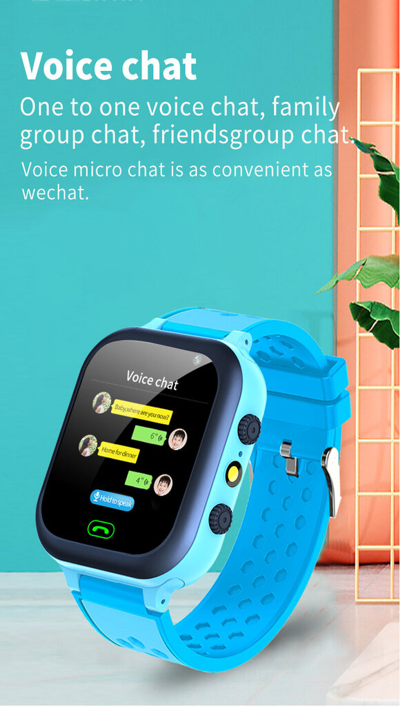 Happyjoe Qudro Blue nutikell lastele koos kõnefunktsiooni, asukoha jälgimise, kaamera, muusikamängija ja mängudega цена и информация | Nutikellad (smartwatch) | kaup24.ee