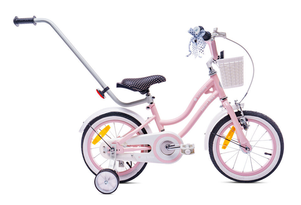 Laste jalgratas Sun Baby J03.016.2.7 - Heart 14', roosa hind ja info | Jalgrattad | kaup24.ee