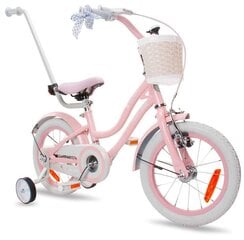 Детский велосипед Sun Baby J03.023.2.7 - СЕРЕБРЯНАЯ ЛУНА - СЕРДЦЕ 14', розовый цена и информация | Велосипеды | kaup24.ee