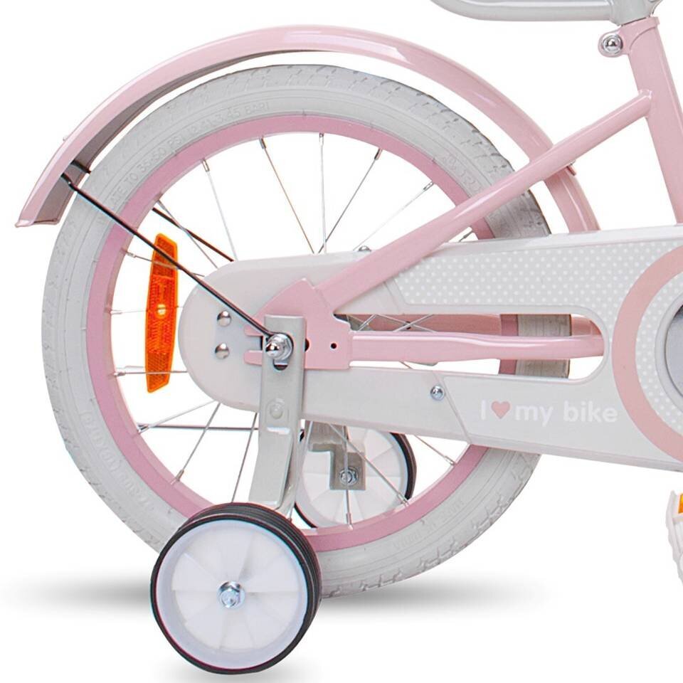 Laste jalgratas Sun Baby J03.023.2.7 - Silver Moon - Heart 14', roosa hind ja info | Jalgrattad | kaup24.ee