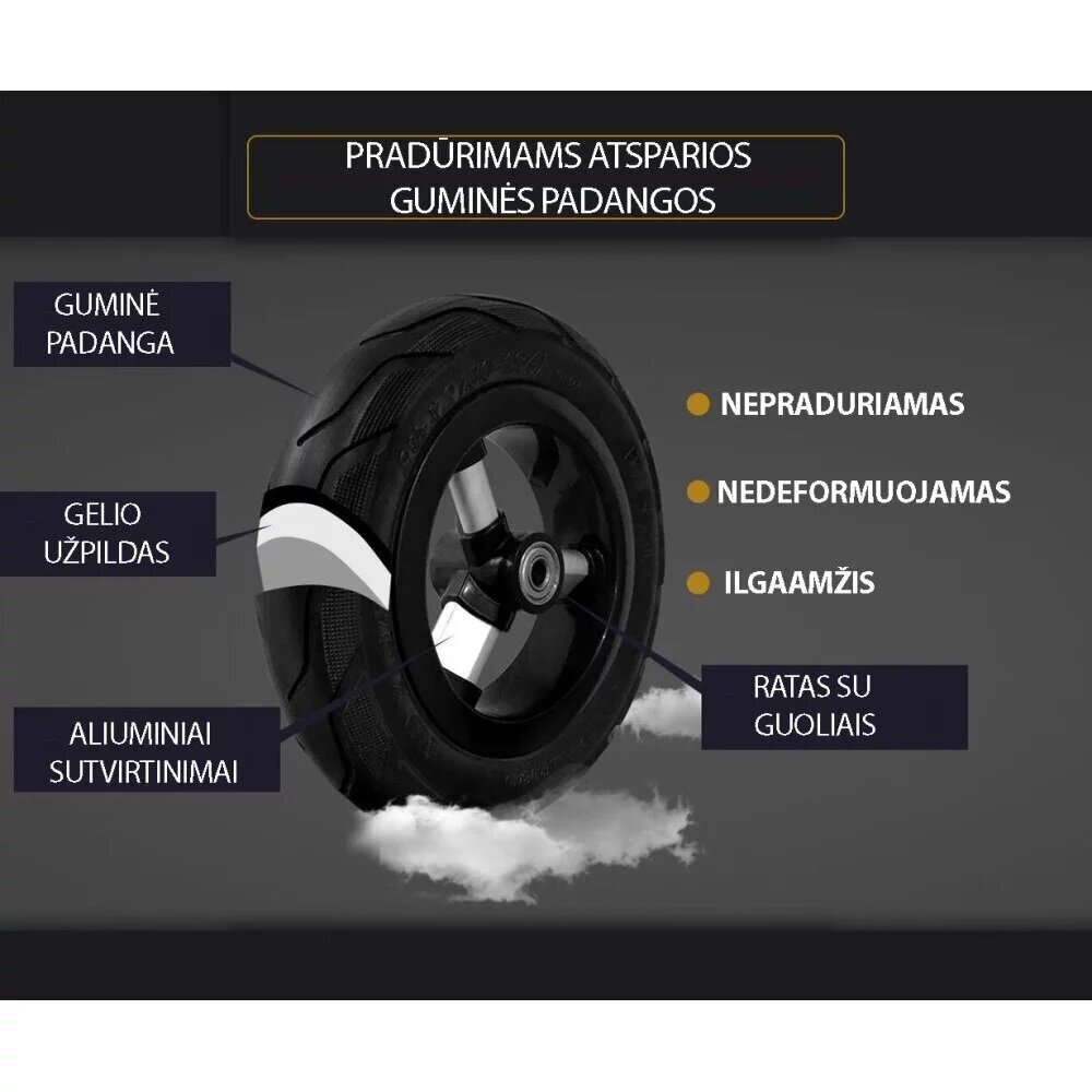 Kolmerattaline QPlay Rito Rubber, punane hind ja info | Kolmerattalised jalgrattad | kaup24.ee