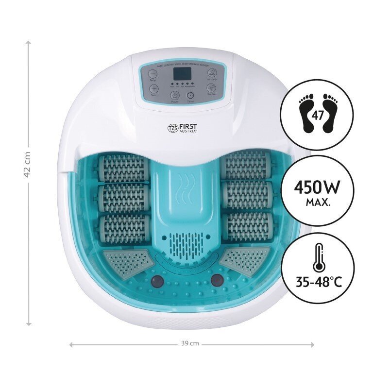 Massaaži jalavann TZS First Austria, infrapuna, soojendusfunktsioon, FA-8115-4 цена и информация | Jalavannid | kaup24.ee