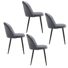 4 tooli komplekt Viking, Glamour, tumedashall värv hind ja info | Söögilaua toolid, köögitoolid | kaup24.ee